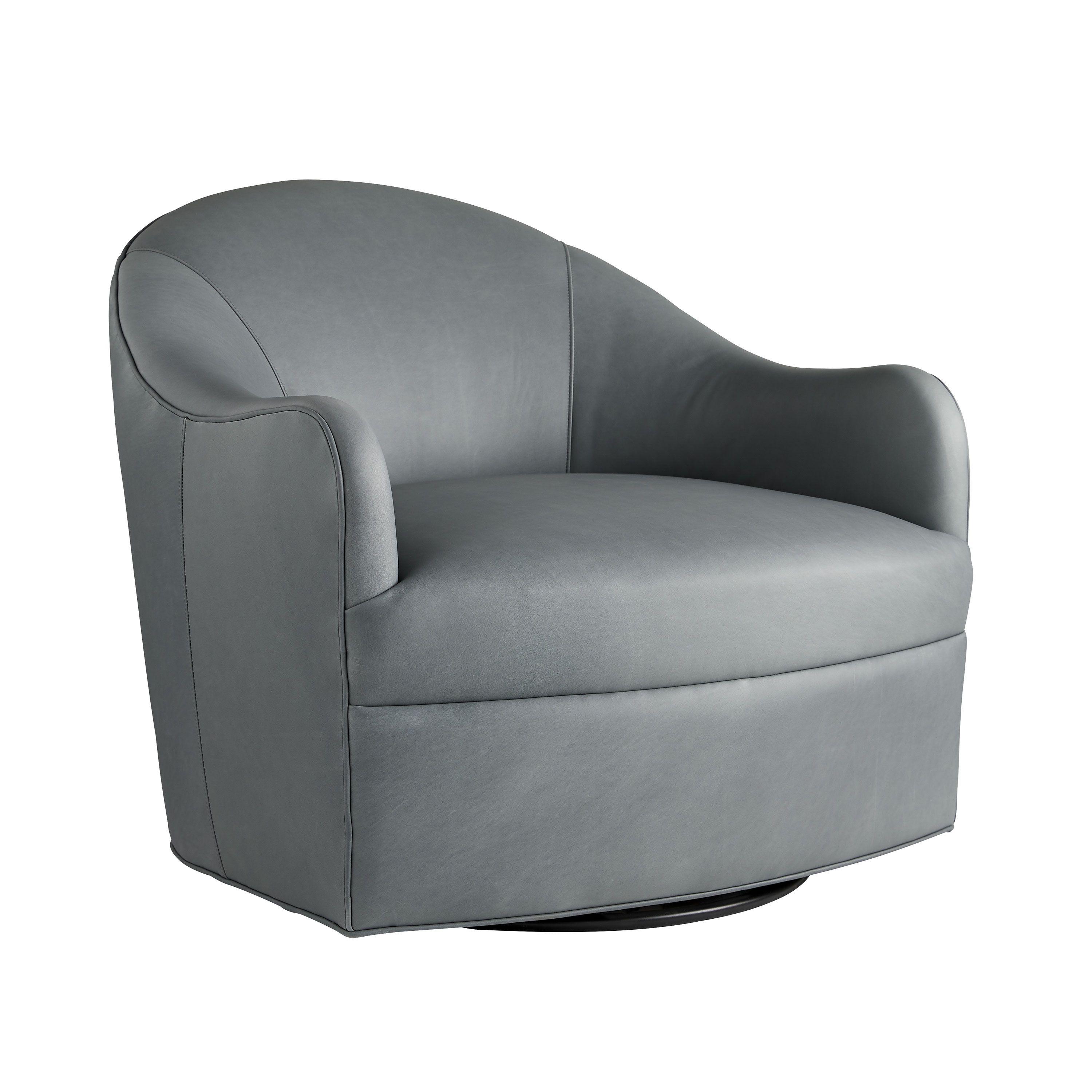 Купить Кресло Delfino Chair Anchor Grey Leather Swivel в интернет-магазине roooms.ru