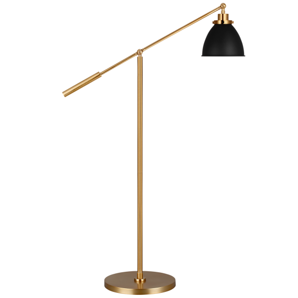 Midnight Black and Burnished Brass LED Bulb(s) Included