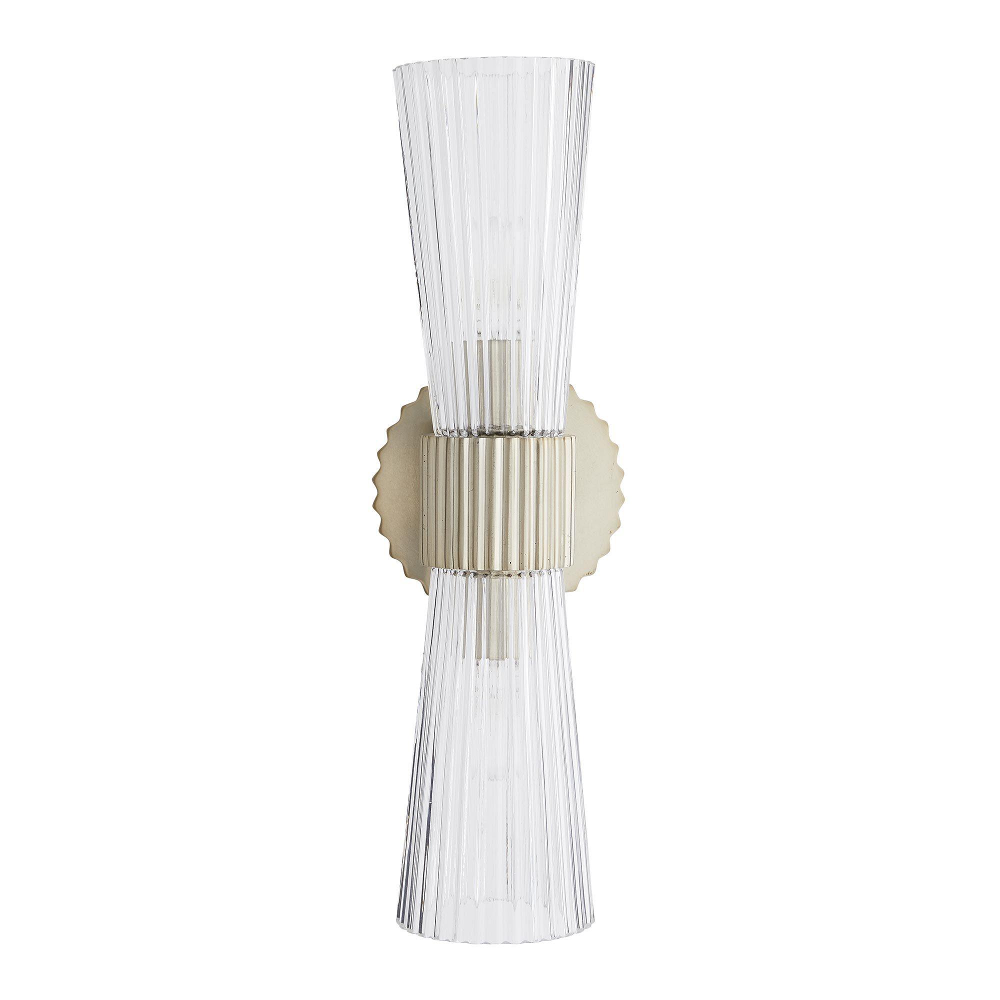Fluted Clear, Pale Brass
