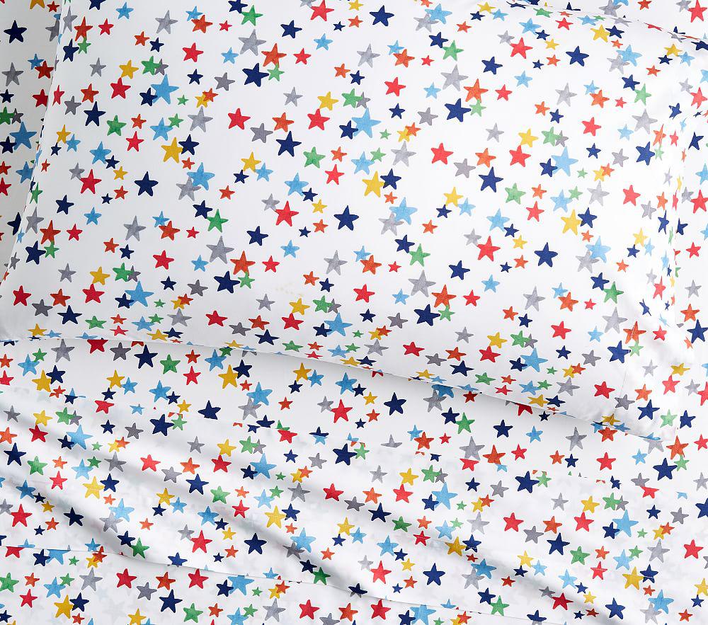 Купить Наволочка Organic Retro Star Sheet Set Pillowcase Standard Pillow Case Multi в интернет-магазине roooms.ru