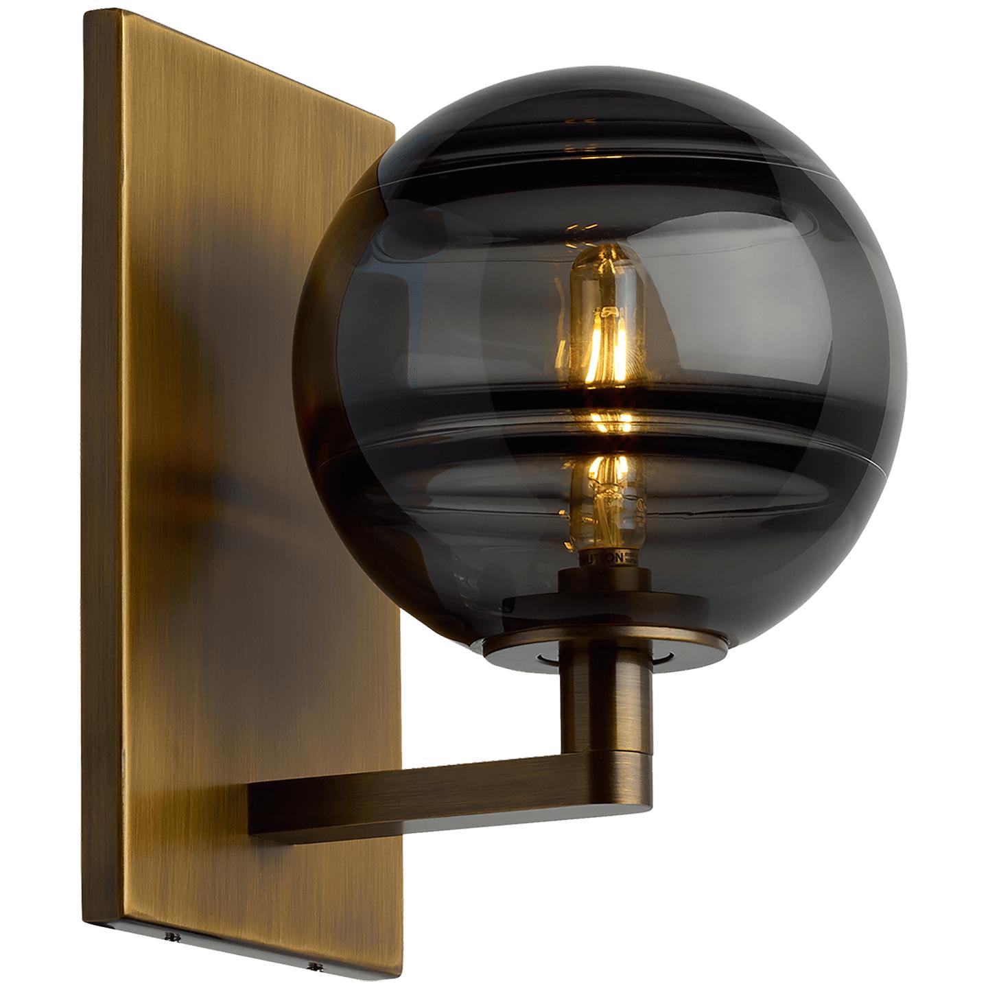 Aged Brass Transparent Smoke Lamp Not Included