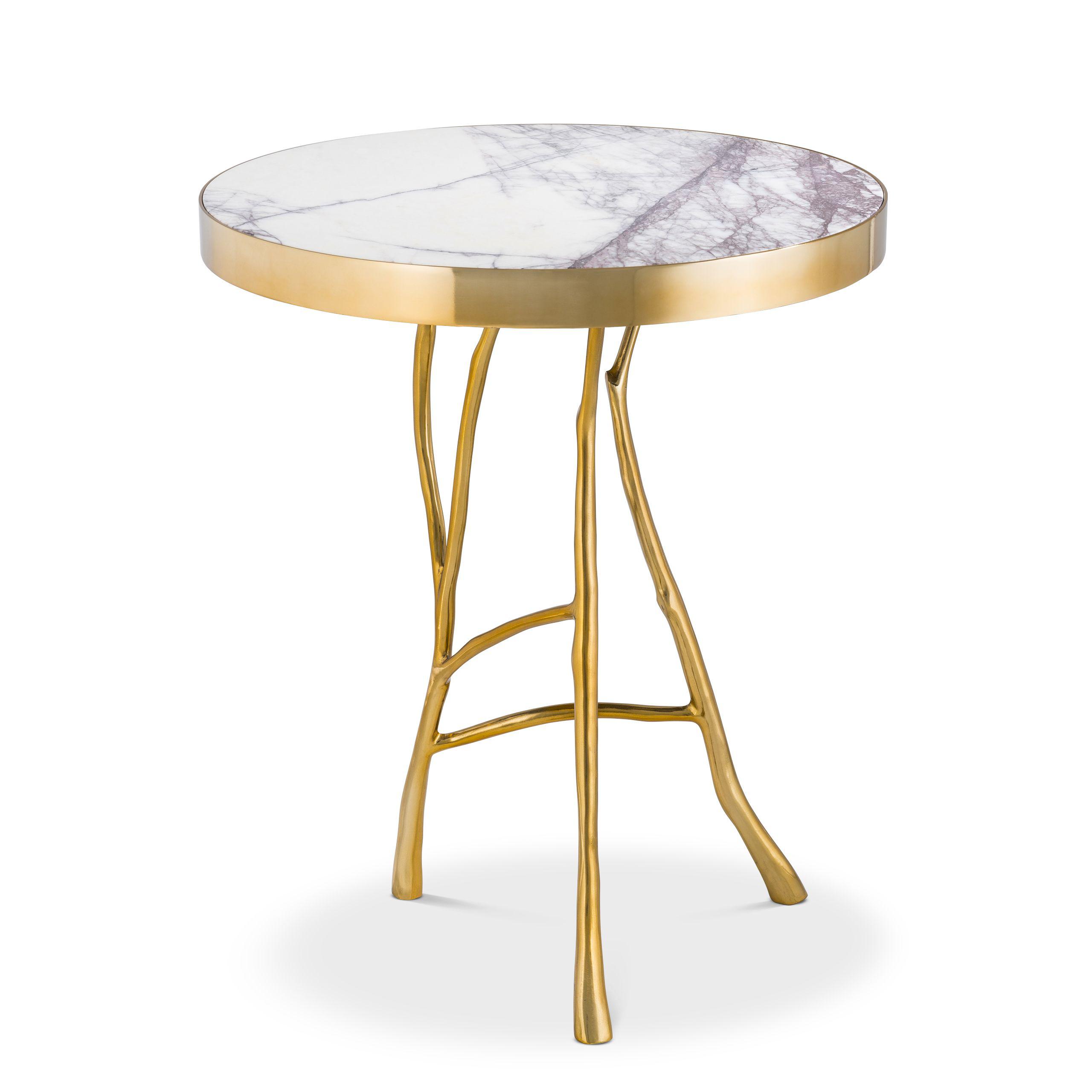 gold finish | bianco lilac marble