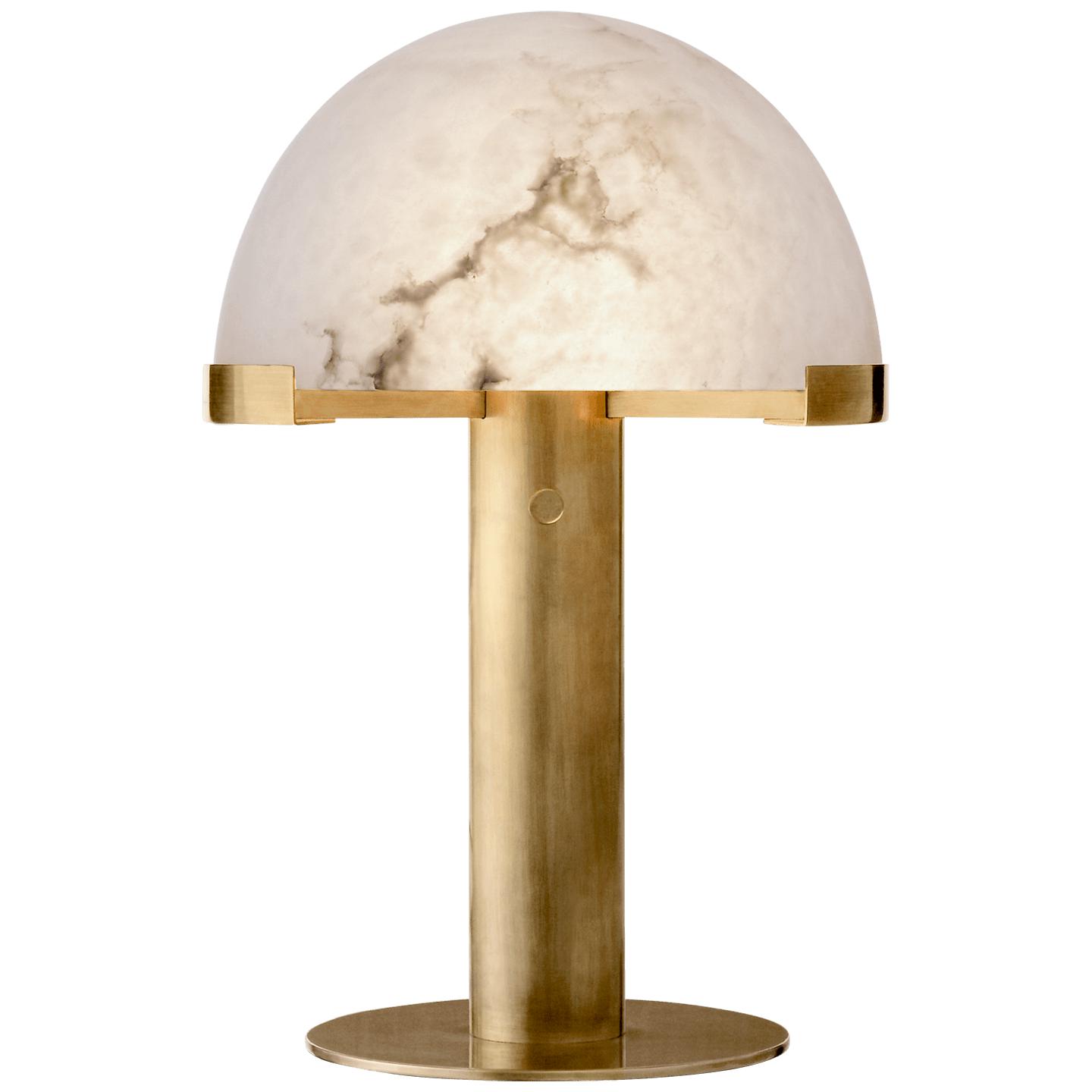 Antique-Burnished Brass Alabaster