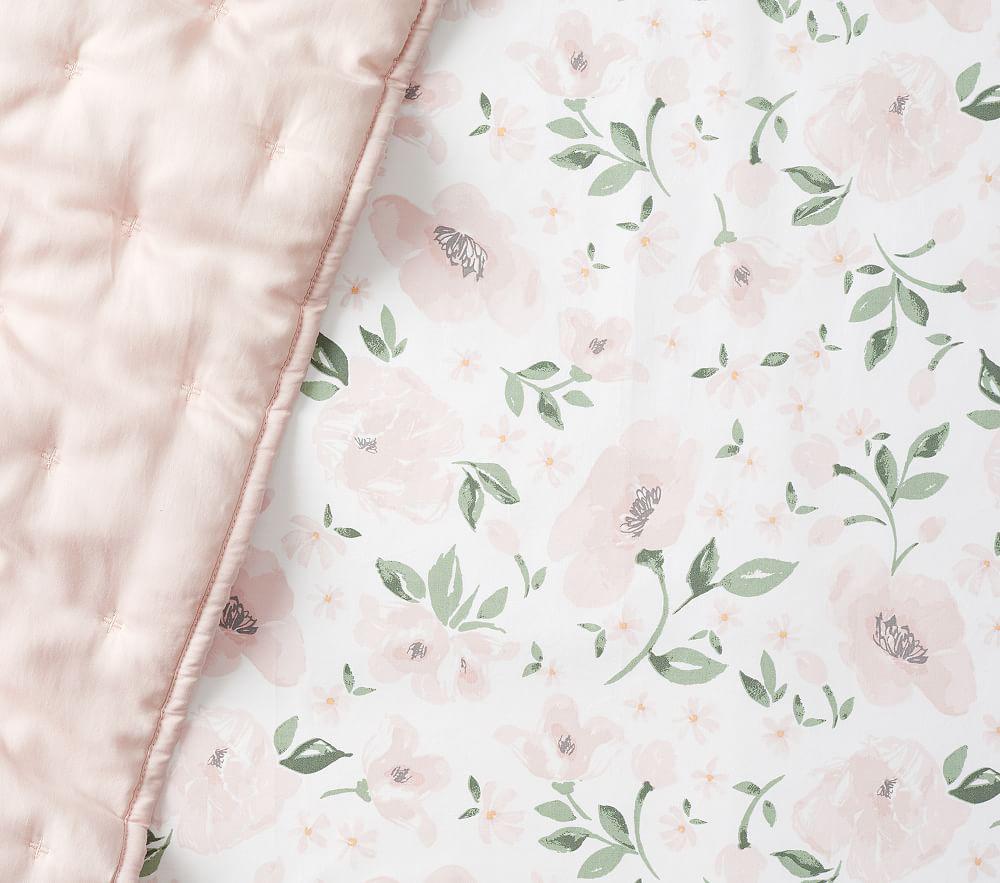 Купить Простыня  Organic Meredith Allover Floral Crib Fitted Sheet Blush в интернет-магазине roooms.ru