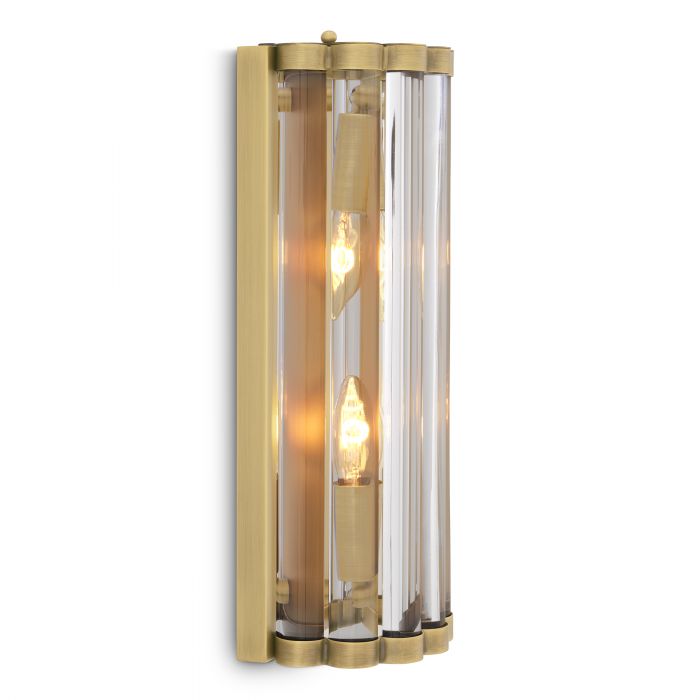 antique brass finish | clear glass S