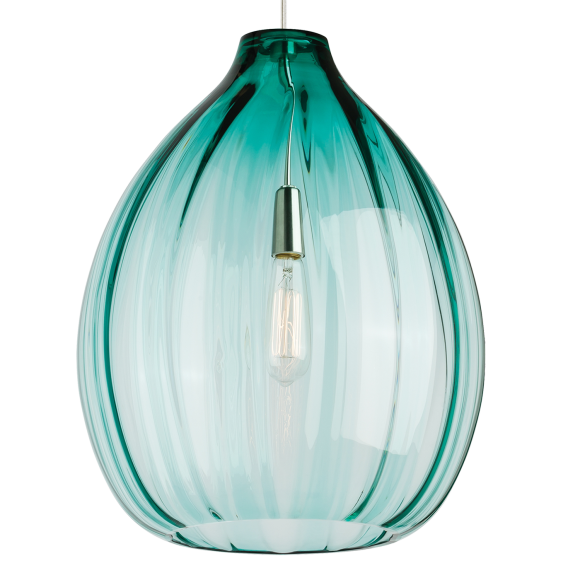 Satin Nickel Surf Green Lamp Not Included