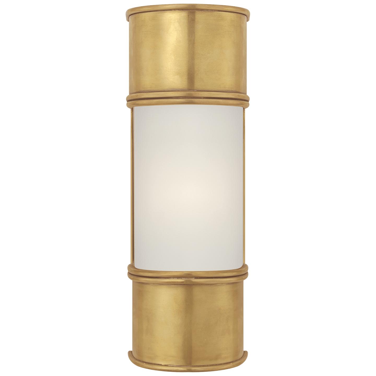 Antique-Burnished Brass Frosted Glass