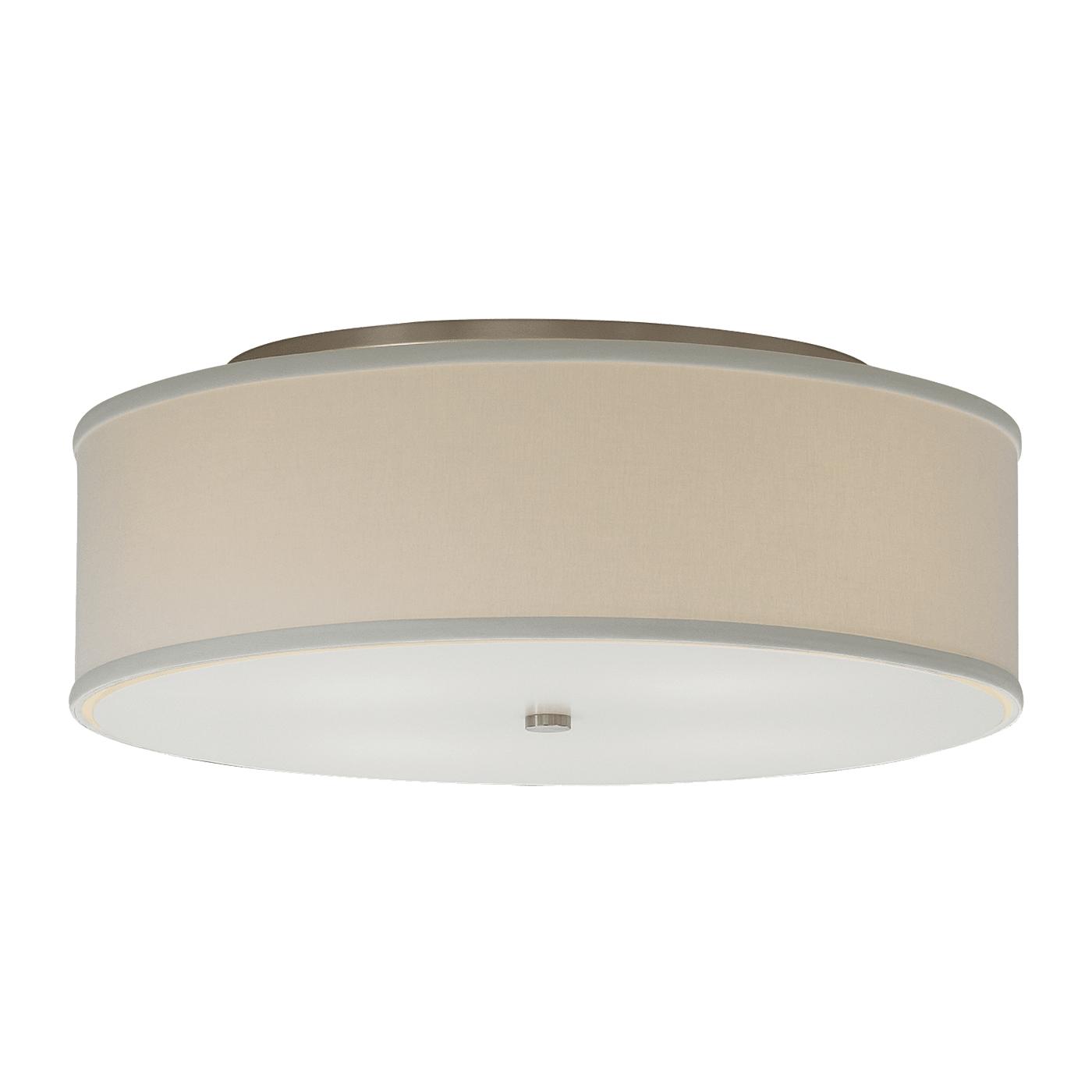 Satin Nickel White Small Lamp Not Included