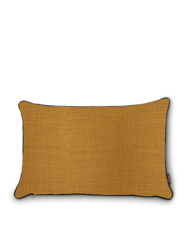 Ochre Black pipingInner cushion filled with feathers
