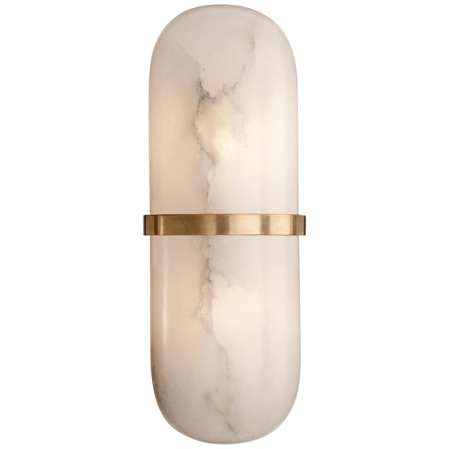 Antique-Burnished Brass Alabaster