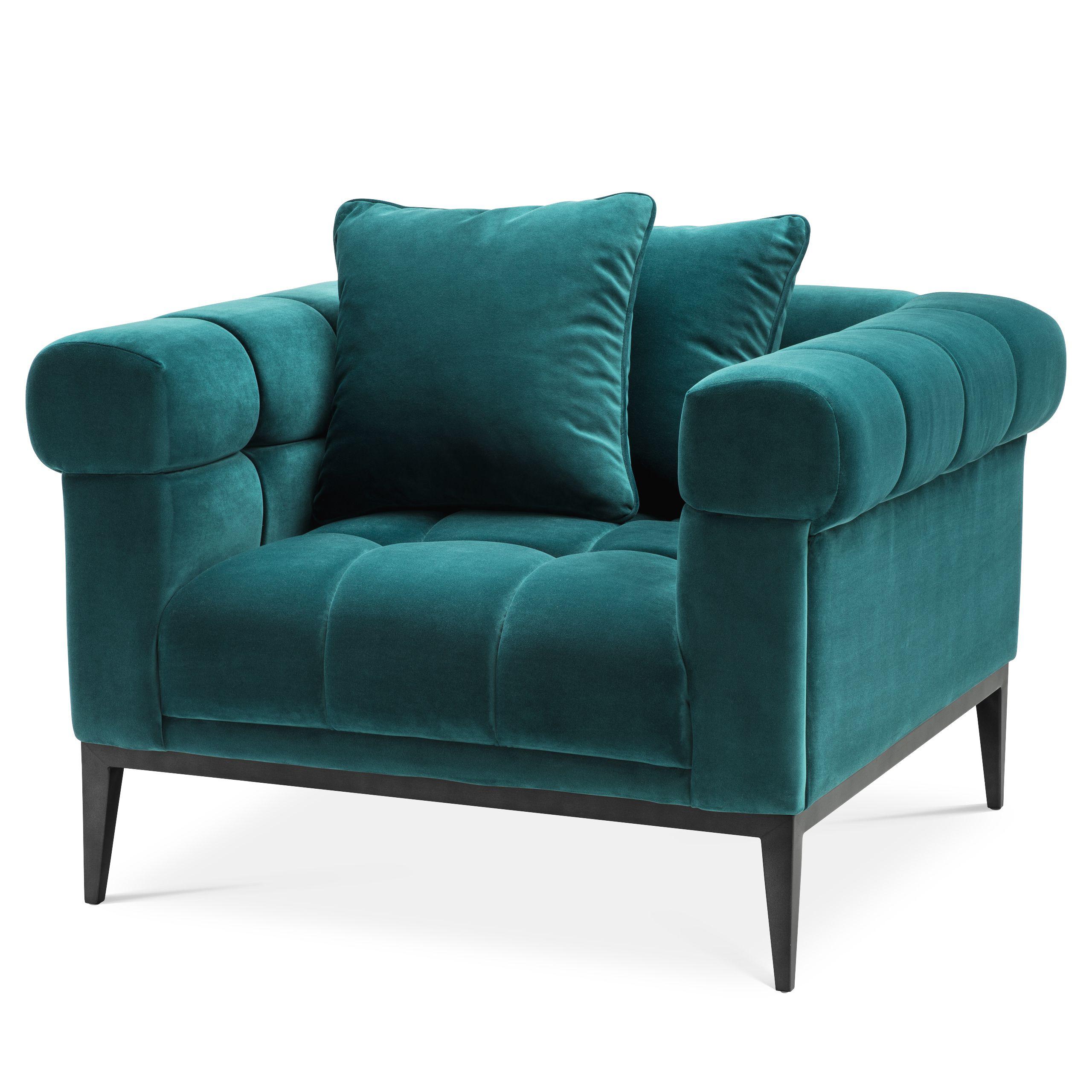 savona sea green velvet | gunmetal finish base