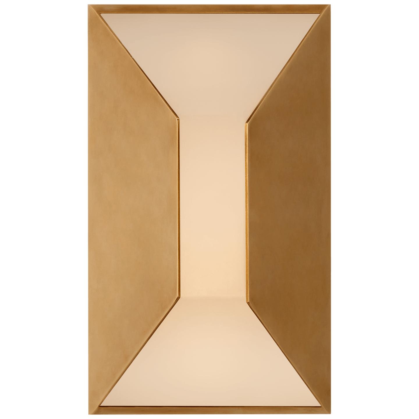 Antique-Burnished Brass Frosted Glass