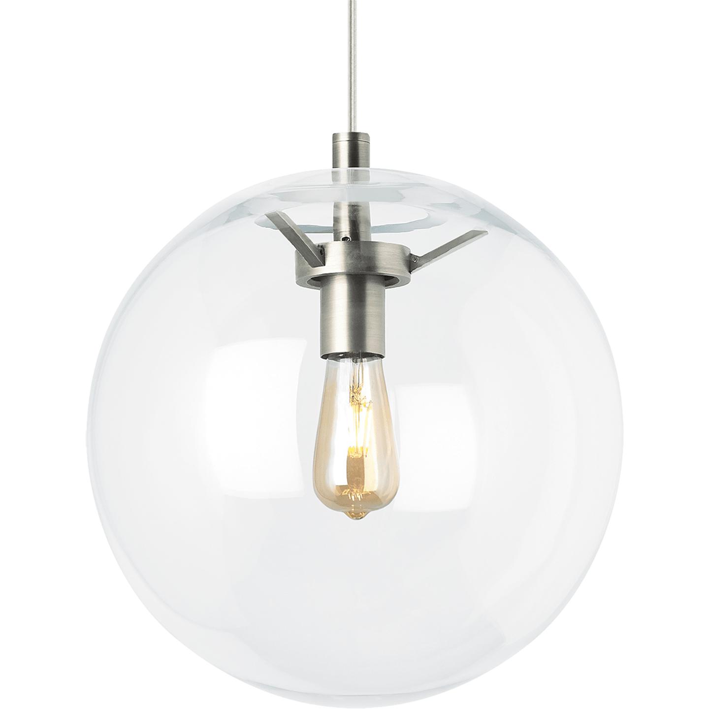 Satin Nickel Clear Lamp Not Included