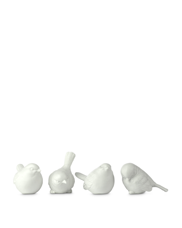 Купить Набор статуэток Unglazed Porcelain Sparrows set of 4 в интернет-магазине roooms.ru