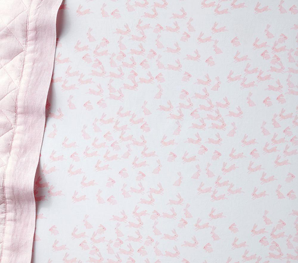 Купить Простыня  Bunny Crib Fitted Sheet Pale Pink в интернет-магазине roooms.ru