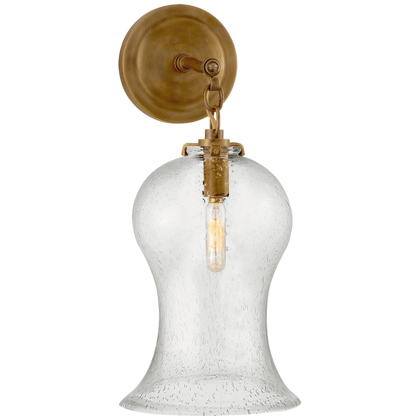 Hand-Rubbed Antique Brass Seeded Glass