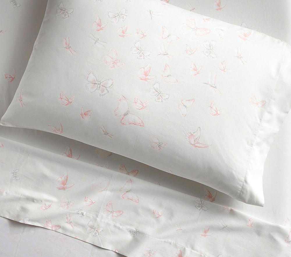 Купить Наволочка Monique Lhuillier Ethereal Butterfly Sateen Sheet Set & Pillowcases - Extra Pillowcase в интернет-магазине roooms.ru