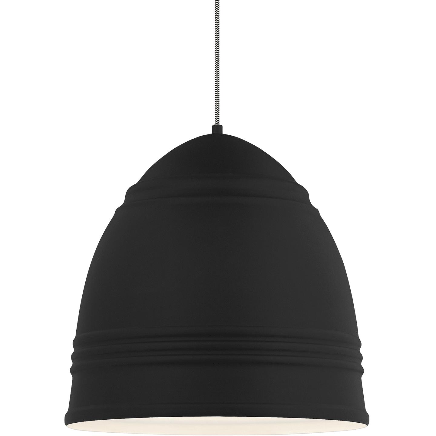 Rubberized Black w/ White Interior Lamp Not Included Black
