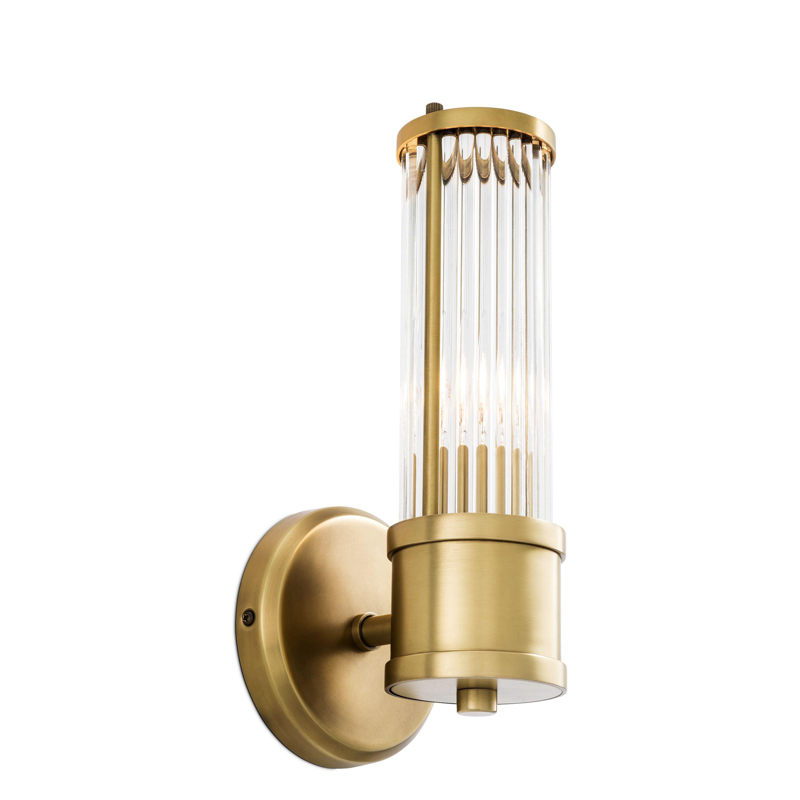 antique brass finish | clear glass