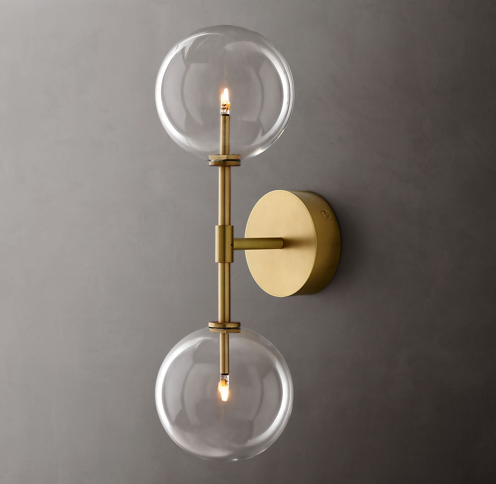 Купить Бра Glass Globe Linear Sconce в интернет-магазине roooms.ru