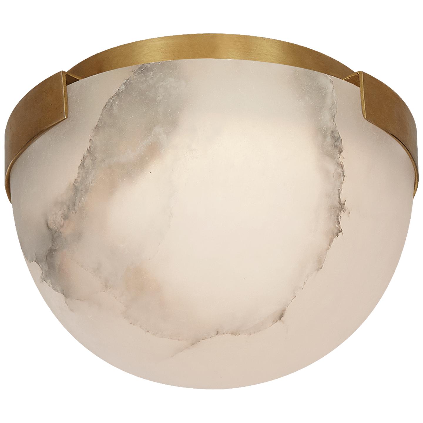 Antique-Burnished Brass Alabaster