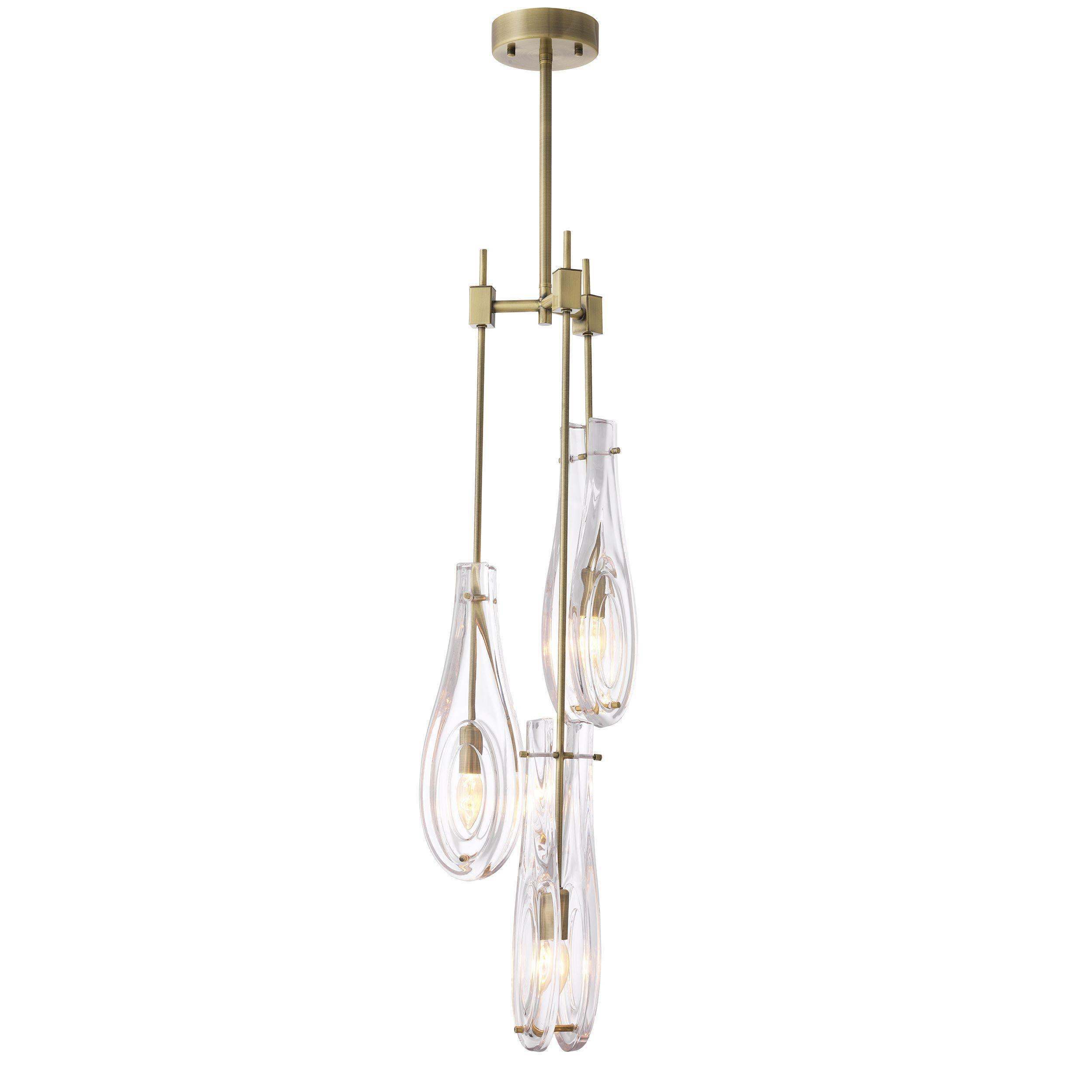 light brushed brass finish | clear glass S