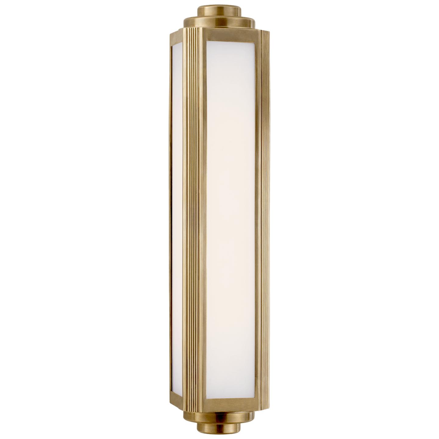 Natural Brass White Glass