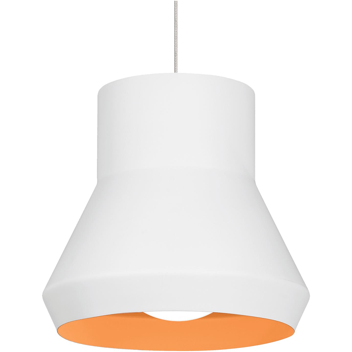 White Outside/Orange Inside Lamp Not Included