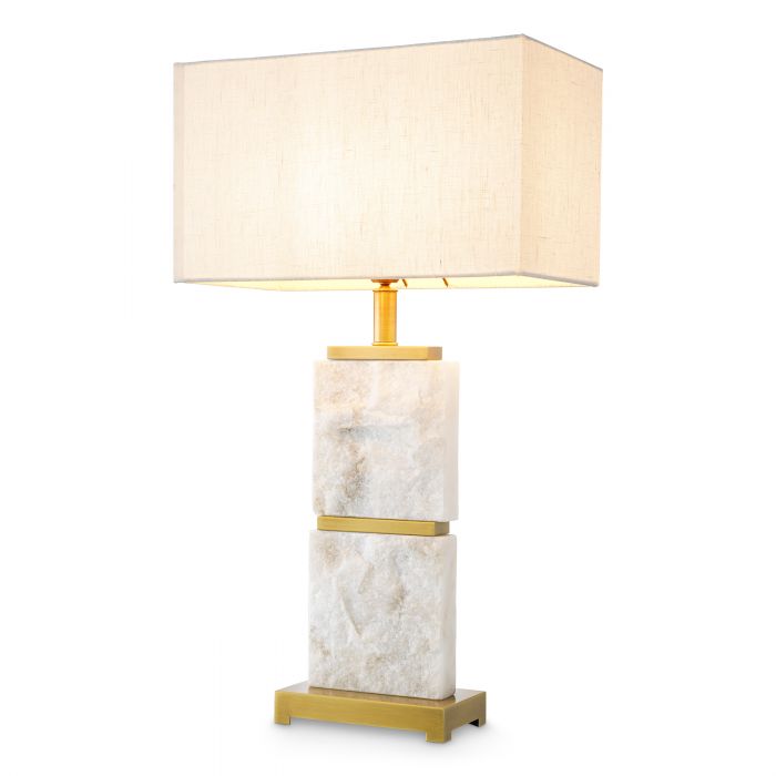 antique brass finish | white marble L
