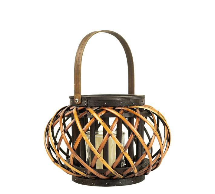 Купить Фонарь Round Willow Lantern With Wooden Handle в интернет-магазине roooms.ru