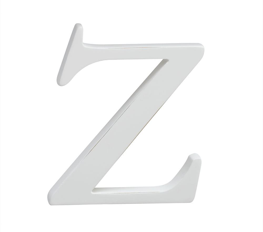 Simply White Lowercase Letter Simply White Z