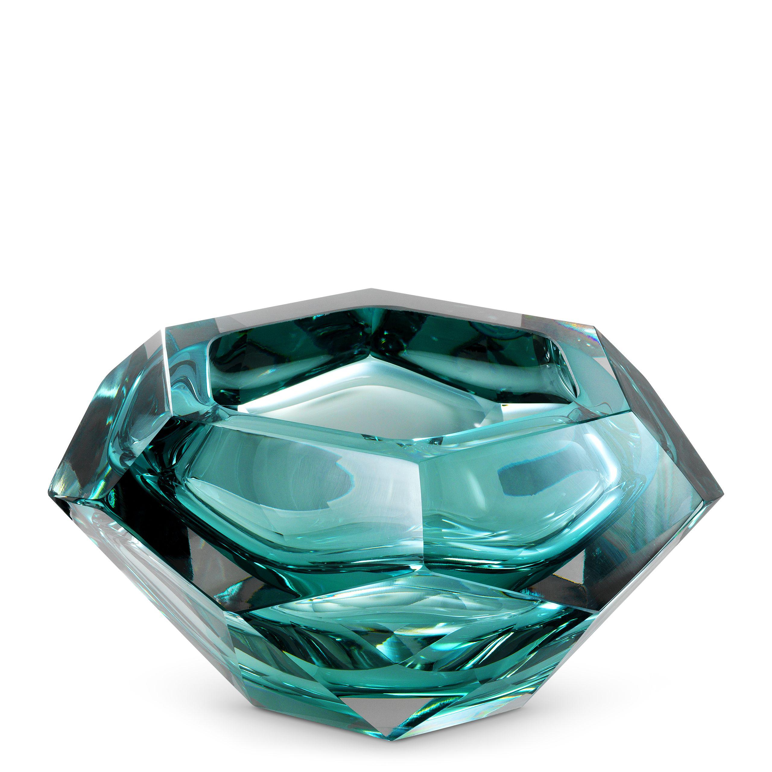 turquoise crystal glass