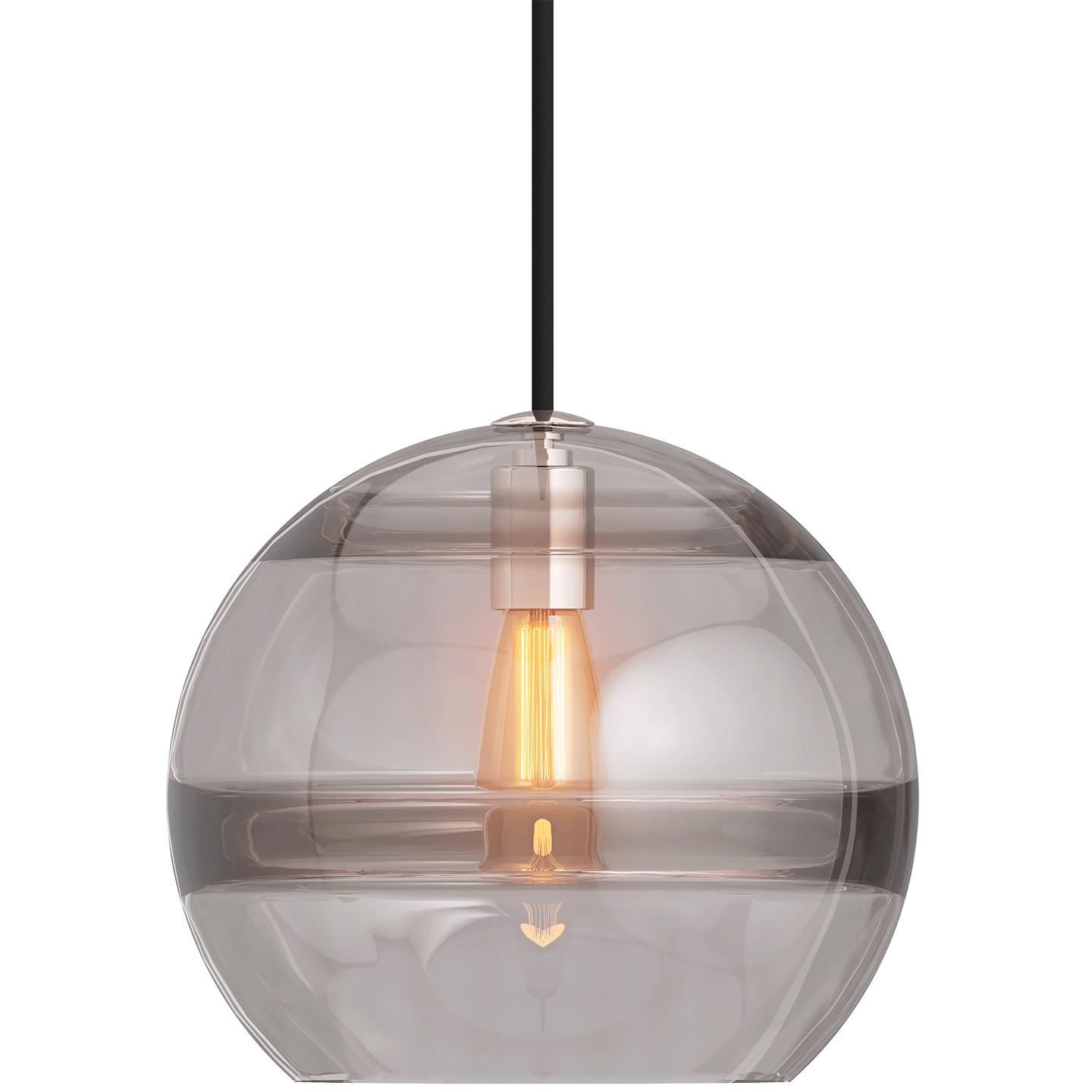 Satin Nickel Transparent Smoke Lamp Not Included