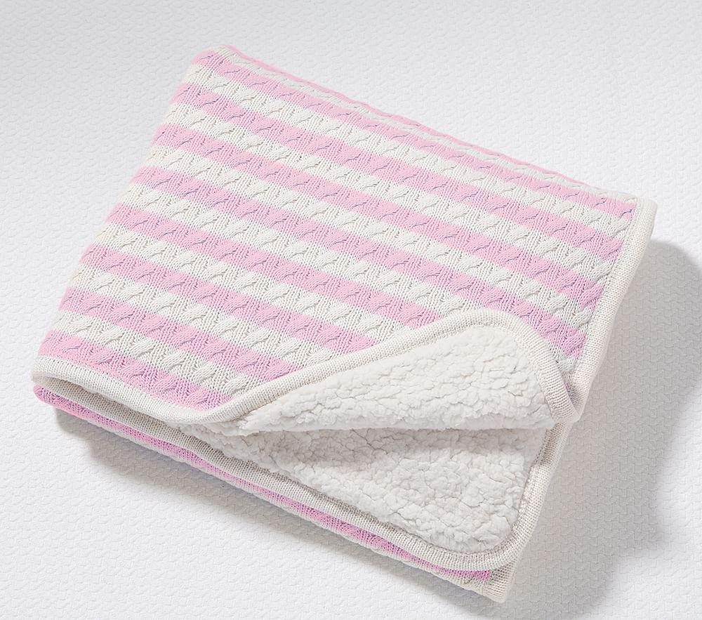 Купить Одеяло Mini Cable Knit Stripe Baby Blanket Emerson в интернет-магазине roooms.ru