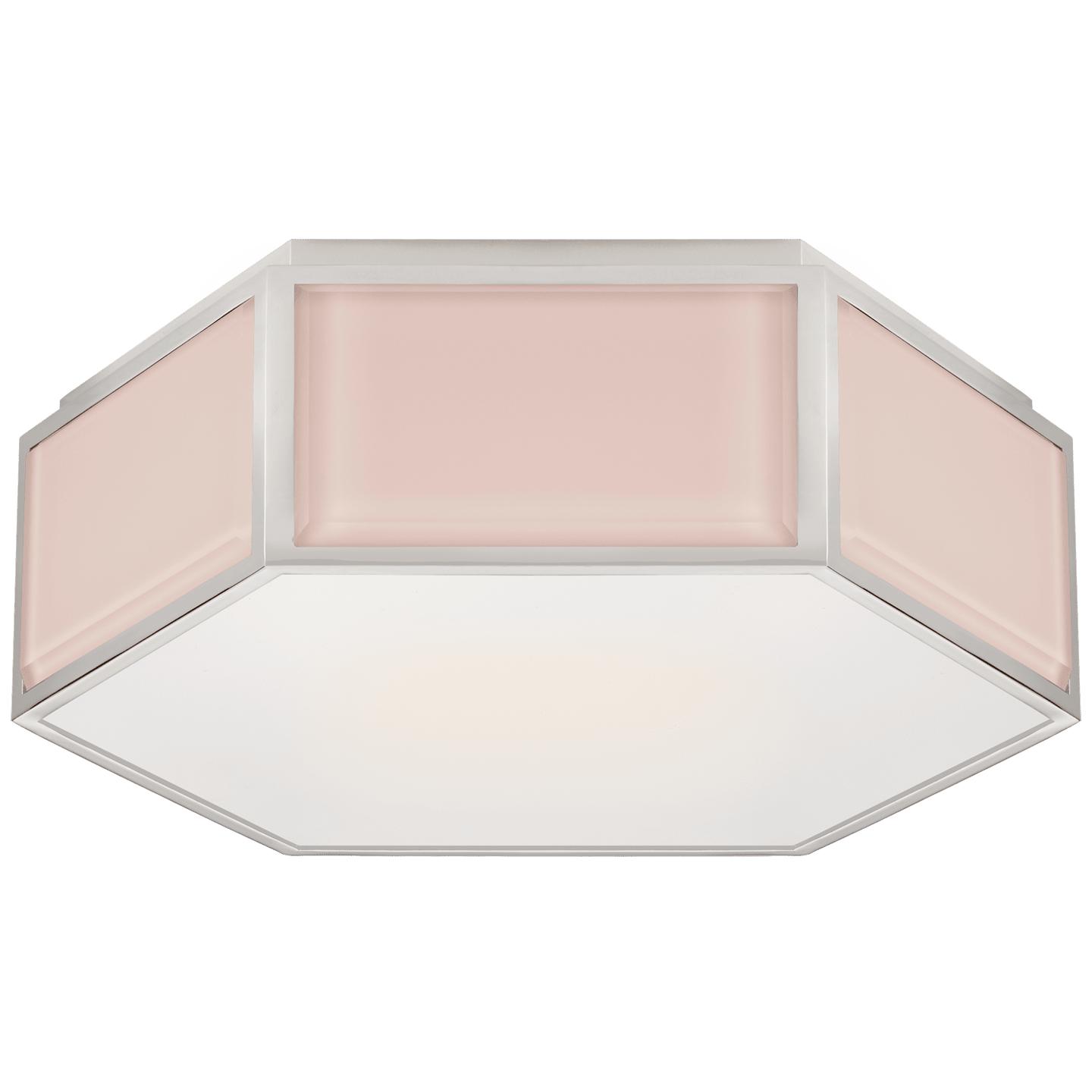 Blush and Polished Nickel Frosted Glass