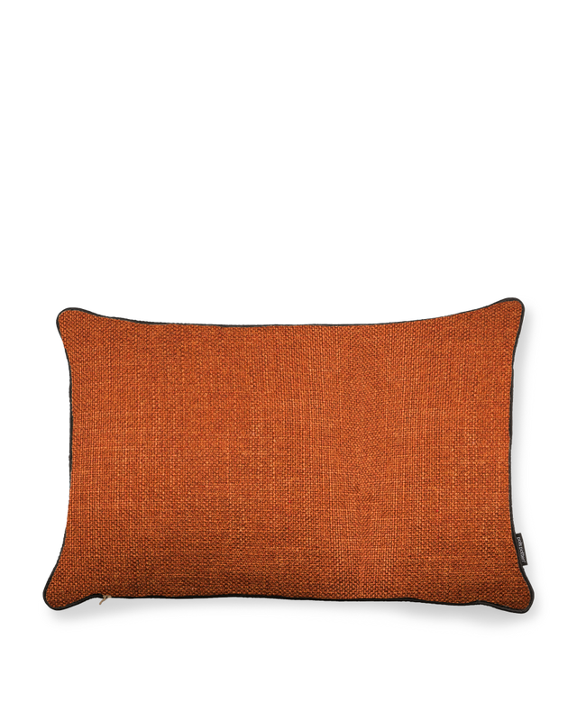 Rust red Black pipingInner cushion filled with feathers