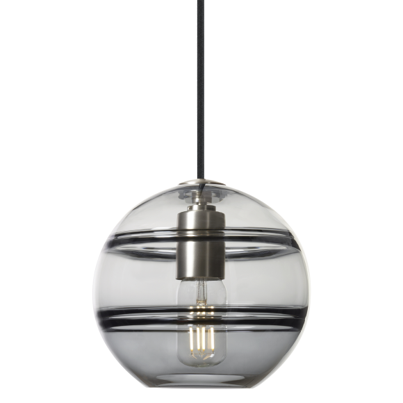 Satin Nickel Transparent Smoke Lamp Not Included
