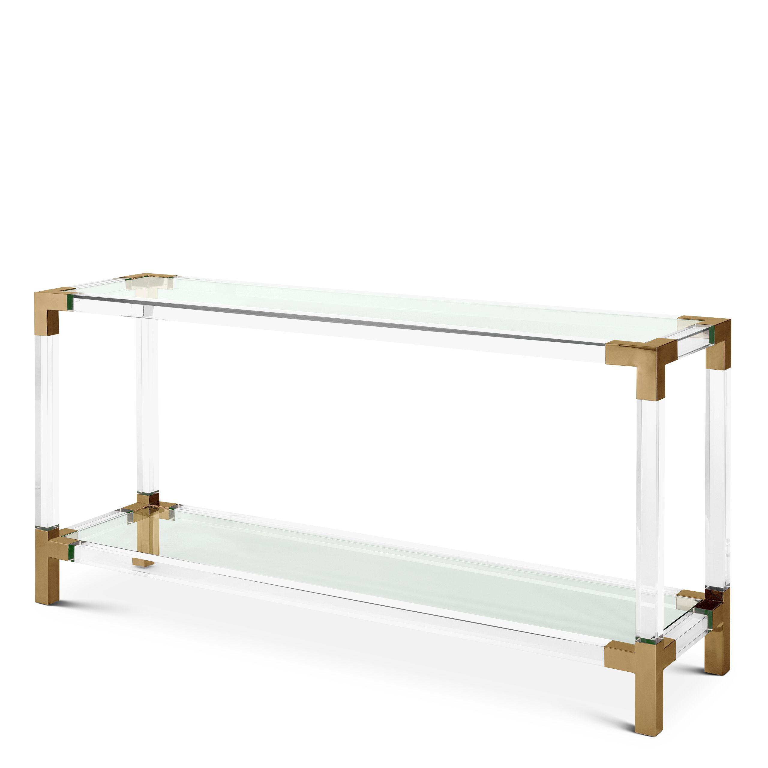 clear acrylic | brushed brass finish