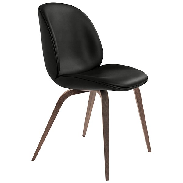 Купить Стул без подлокотника Beetle Upholstered Dining Chair Wood Base в интернет-магазине roooms.ru