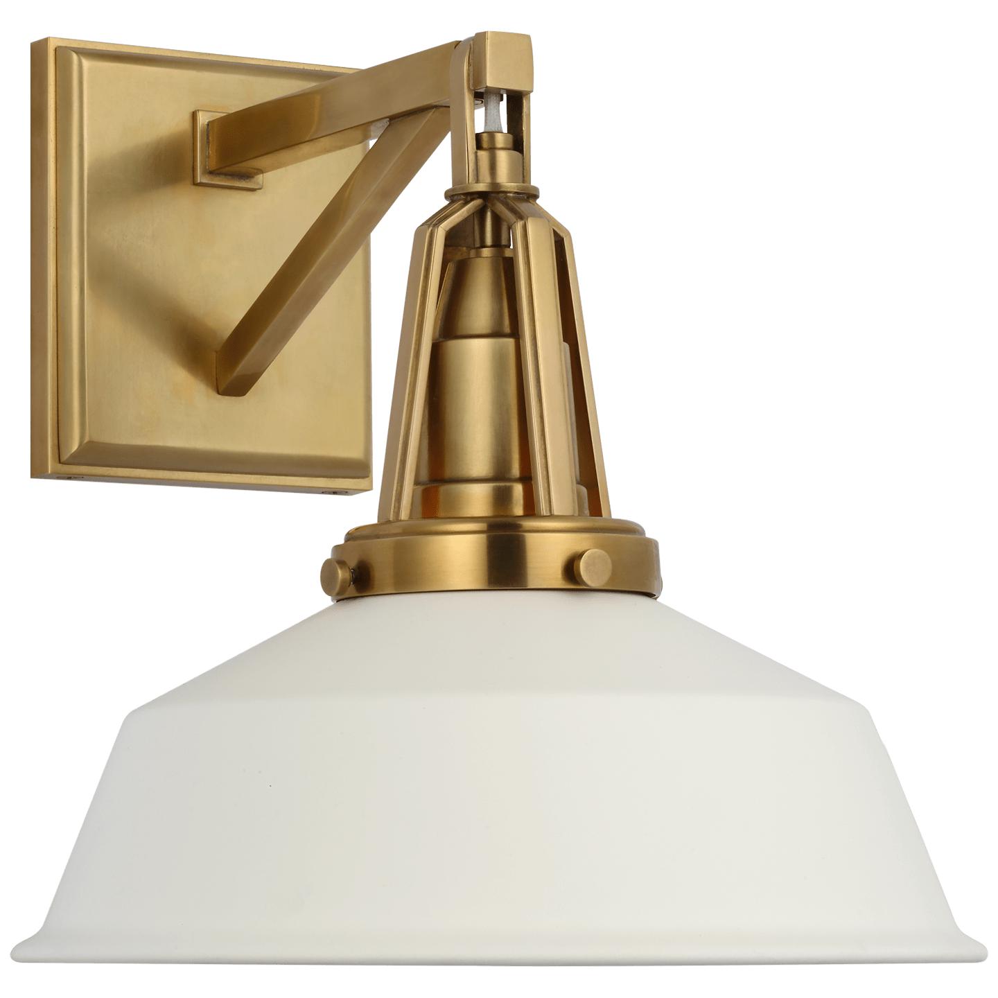 Antique-Burnished Brass Matte White