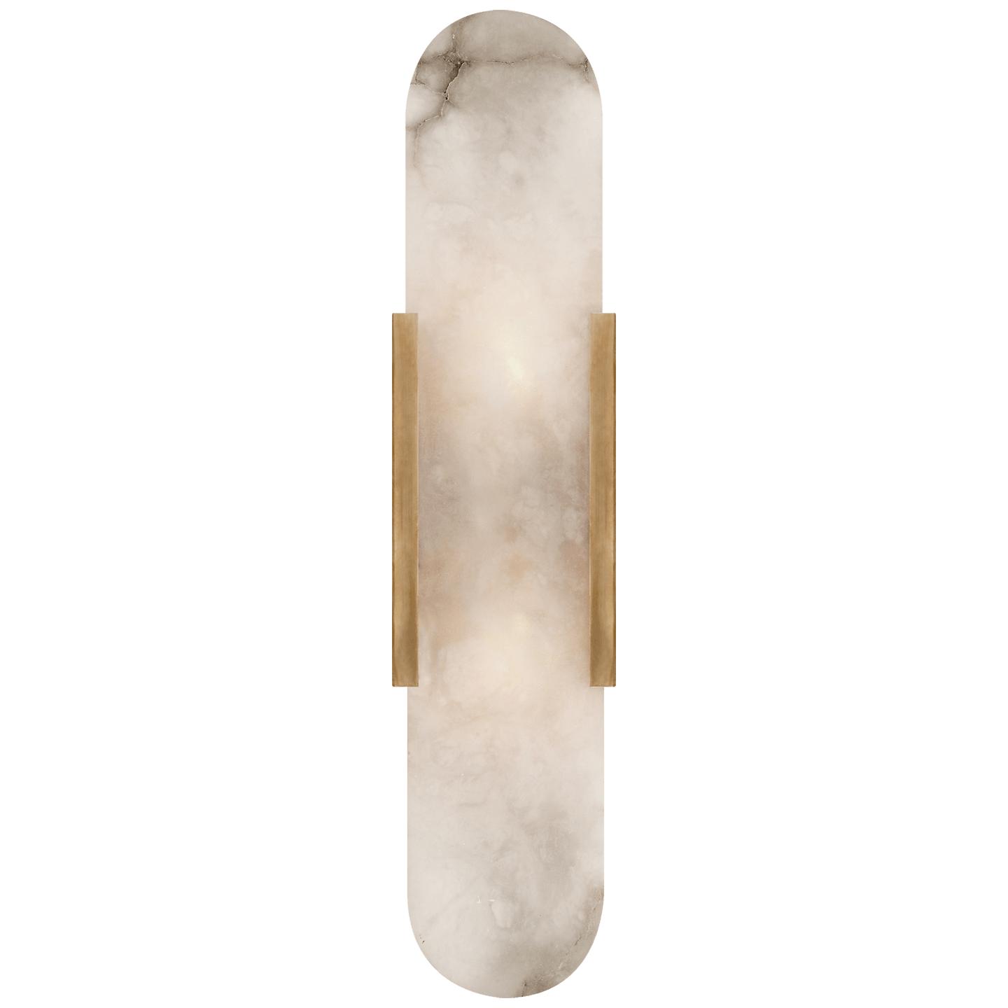 Antique-Burnished Brass Alabaster