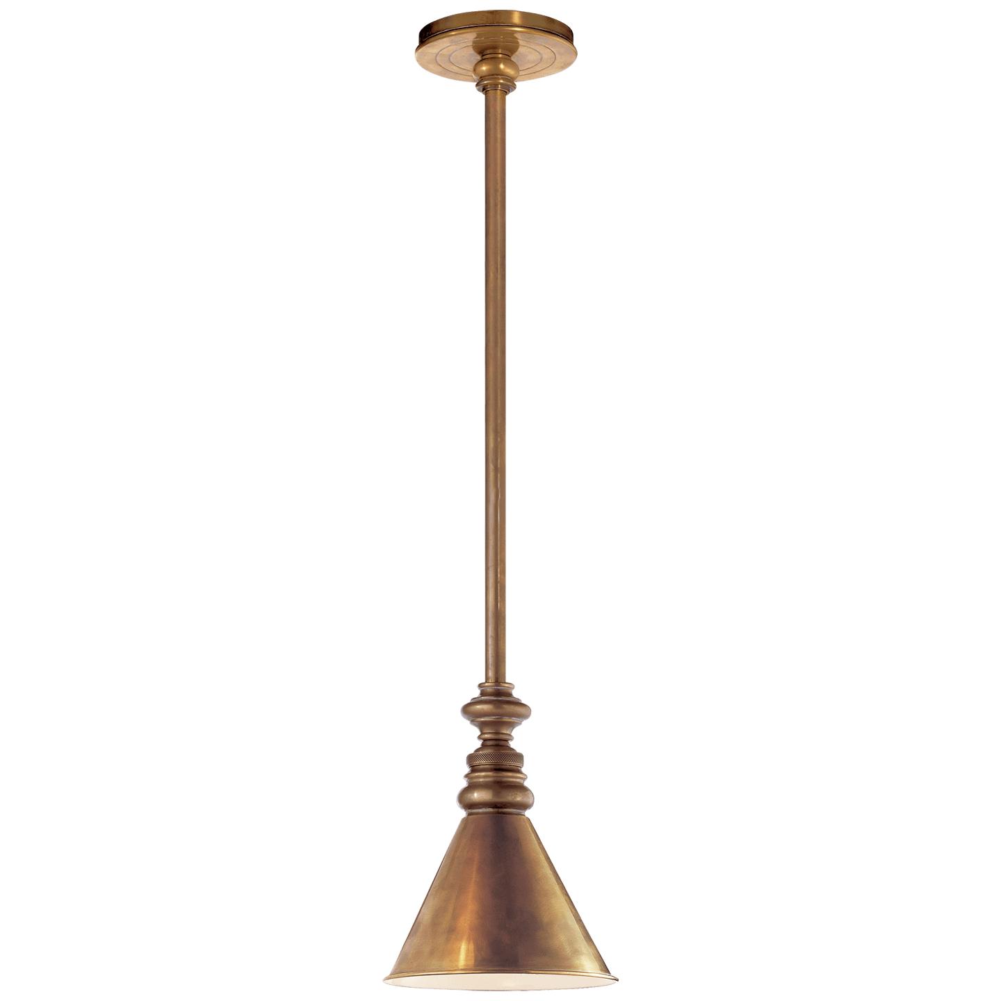 Hand-Rubbed Antique Brass Antique Brass Slant Shade