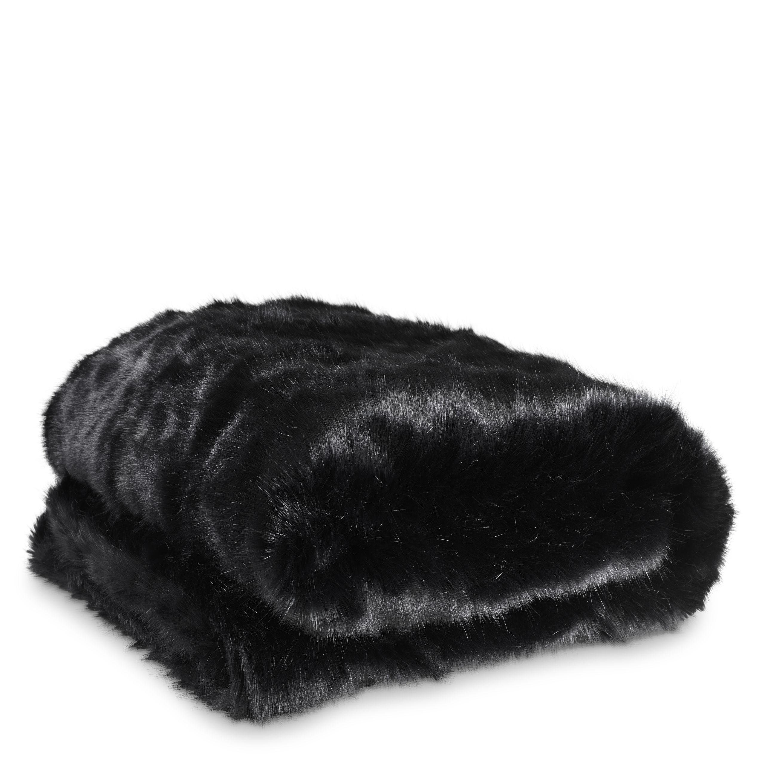 black faux fur