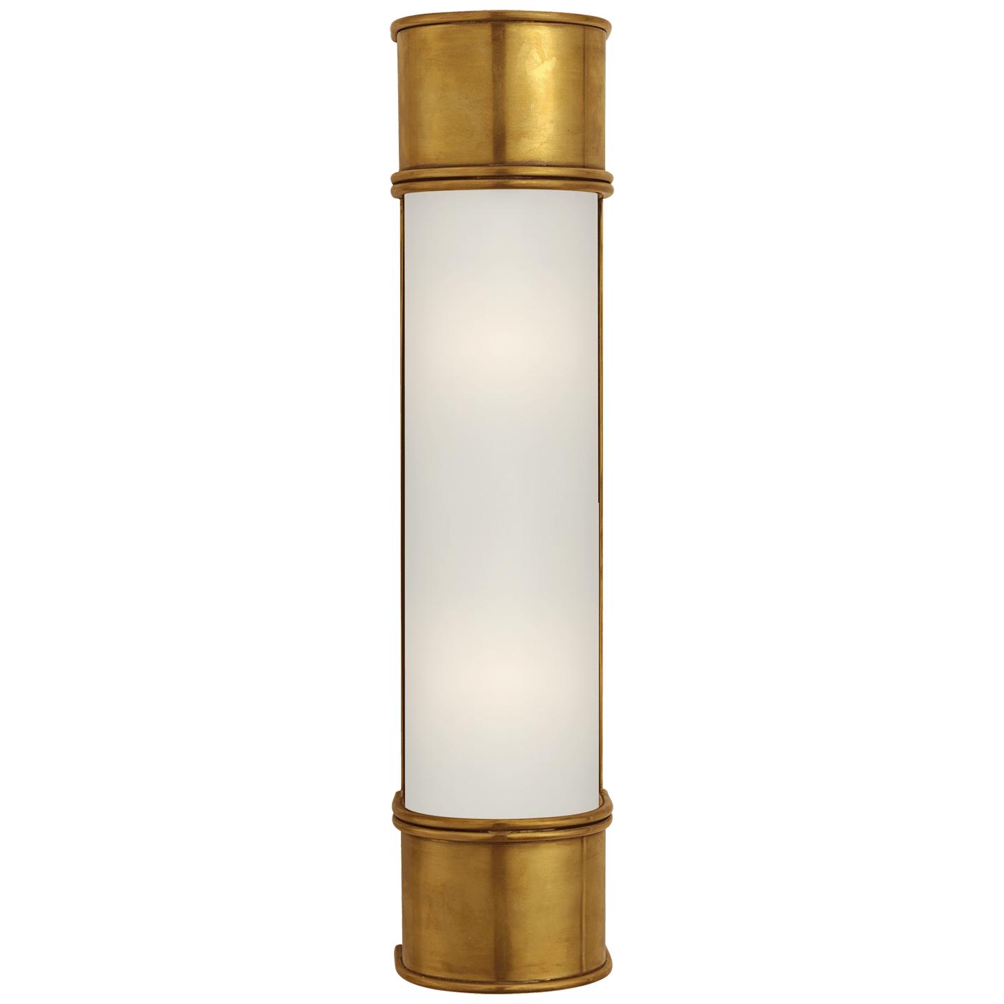 Antique-Burnished Brass Frosted Glass