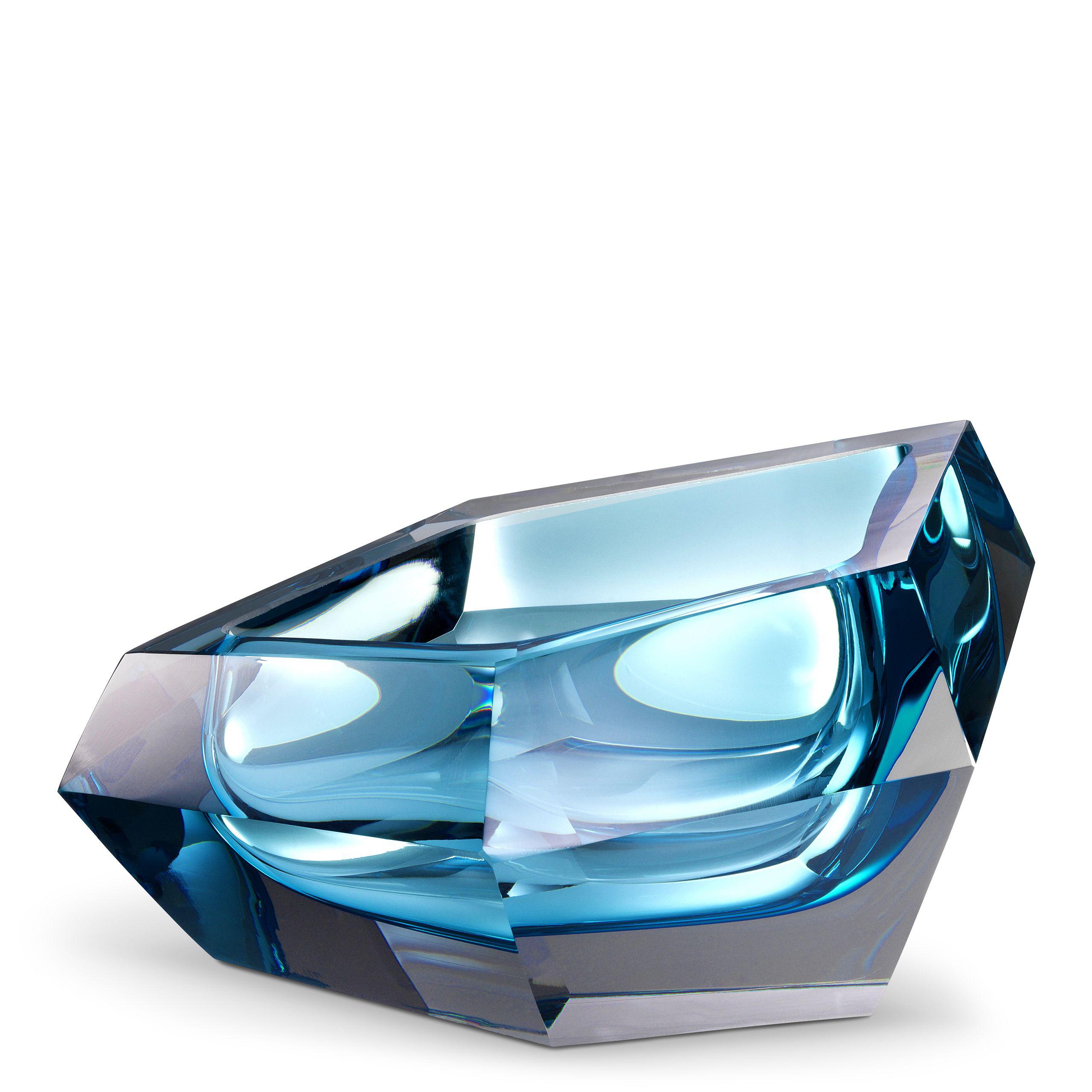 blue crystal glass