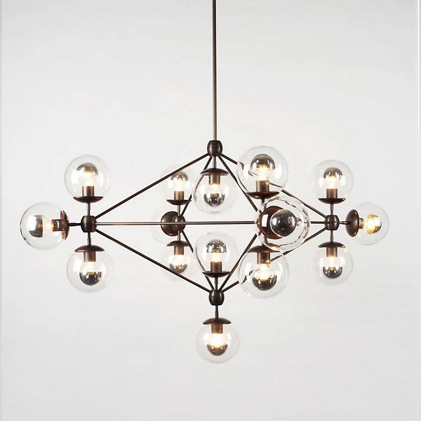 Купить Люстра Modo 4 Sided Chandelier - 15 Globes в интернет-магазине roooms.ru