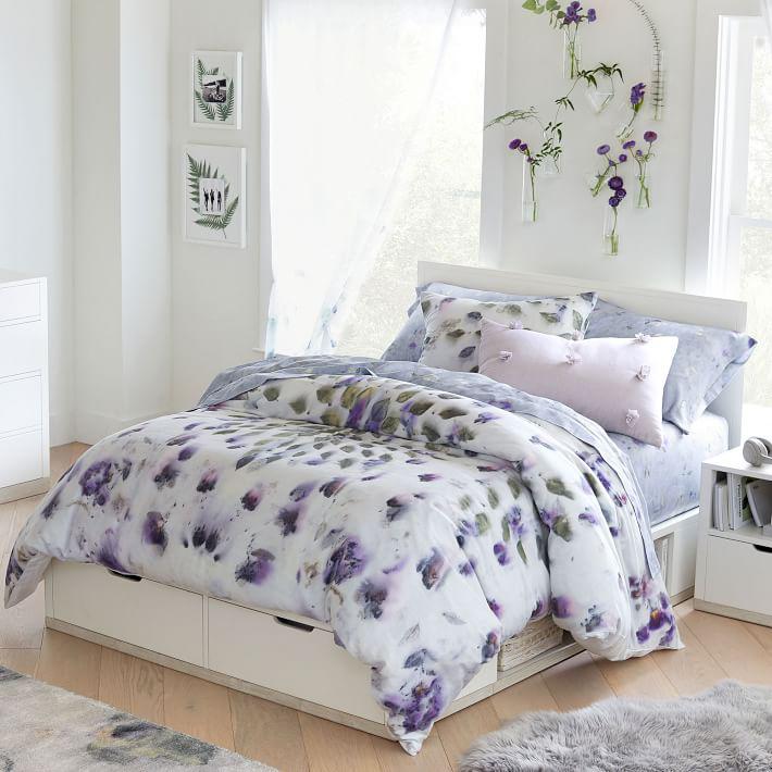 Купить Пододеяльник  Flora Obscura Organic Duvet Cover Lavender Multi в интернет-магазине roooms.ru