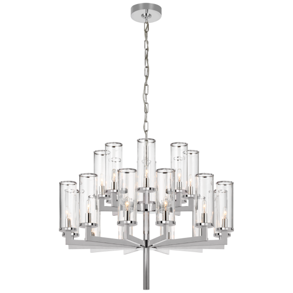 KW5201ABCRG by Visual Comfort - Liaison Double Tier Chandelier in  Antique-Burnished Brass with Crackle Glass