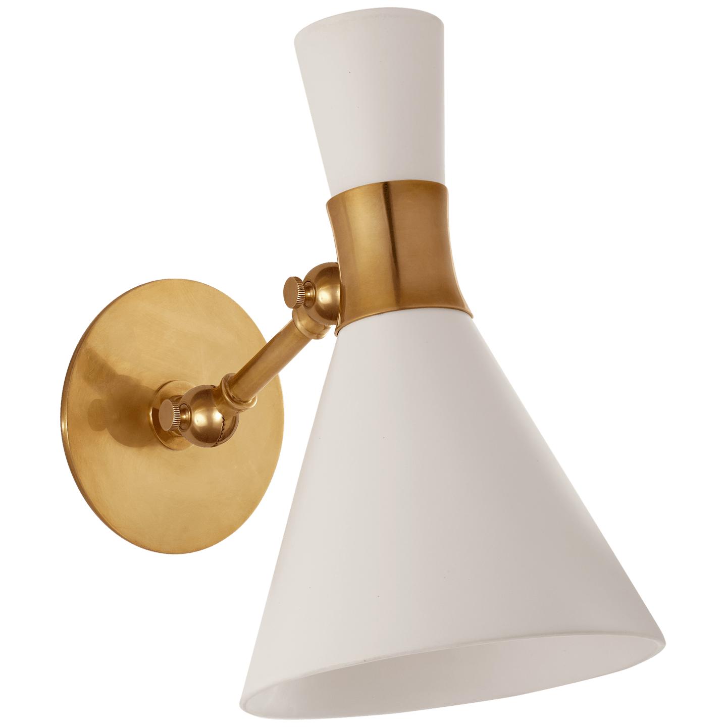 Hand-Rubbed Antique Brass Matte White