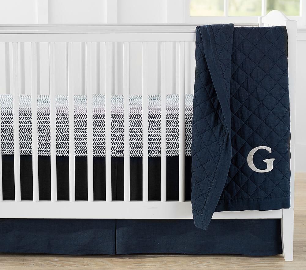 Купить Комплект постельного белья Belgian Flax Linen Baby Bedding Set of 3 - Quilt, Crib Fitted Sheet , Crib Skirt в интернет-магазине roooms.ru